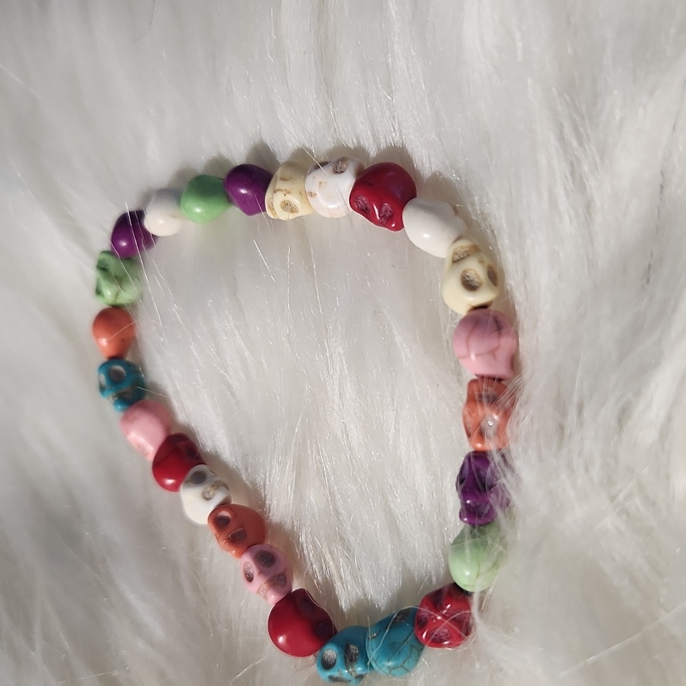 By Krafty_Korner Handcrafted skull bracelet